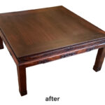 唐木座卓の修理