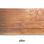 三つ重ね楠タンスの再塗装