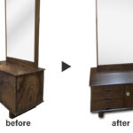 桑の貴重な鏡台の再生