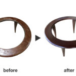 ガラス天板テーブルの全面再塗装